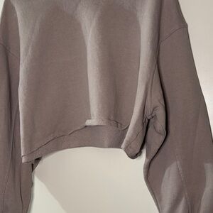 Garage Women's Charcoal Cropped Hoodie